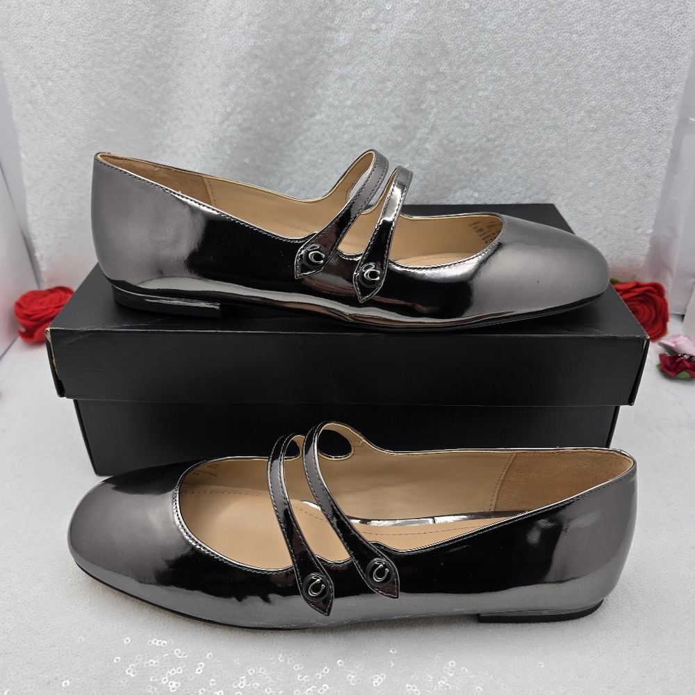 Coach Metallic Leather Winley Mary Jane Women's sz 10 - Picture 4 of 16